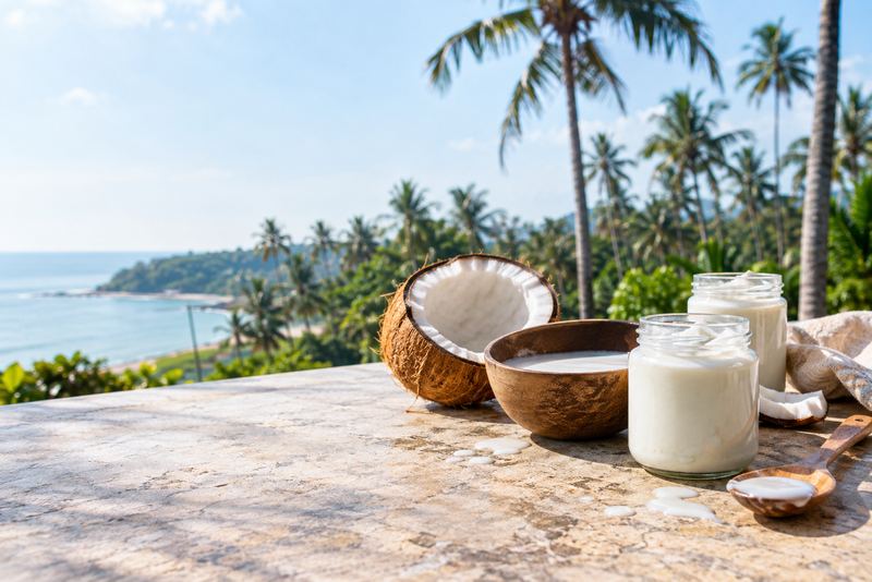 සත්ව ආහාර නොකන (වීගන්) අය සඳහා වන යුරෝපයේ සාප්පු රාක්කවලට පොල් යෝගට් සහ කිරි එකතු නොකළ ආලේපන, මෙහිදීම මිරිකූ නැවුම් පොල් කිරිවලින් හදන