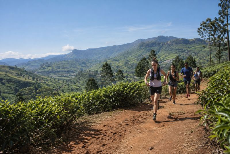 තේ වතු හරහා දිවීමේ සහ බයිසිකල් පැදීමේ තරඟ, වතුම තරඟ මාර්ගය කරගෙන