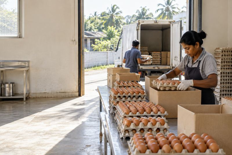 සිසිල් ගබඩා සහ සිසිල් ප්රවාහනය සහිත බිත්තර සහ කුකුළු සමුපකාර, එවිට සැපයුම වැඩි කාලයට මිල කඩා නොවැටේ