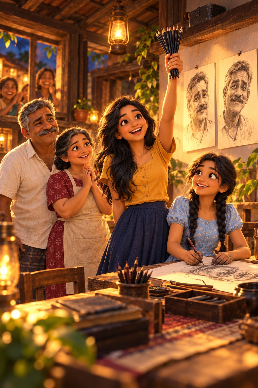 ගීතයේ වීඩියෝවෙන් පින්තූරයක්: ලෝකෙ අඳින්නේ අපේ පැන්සලෙන්