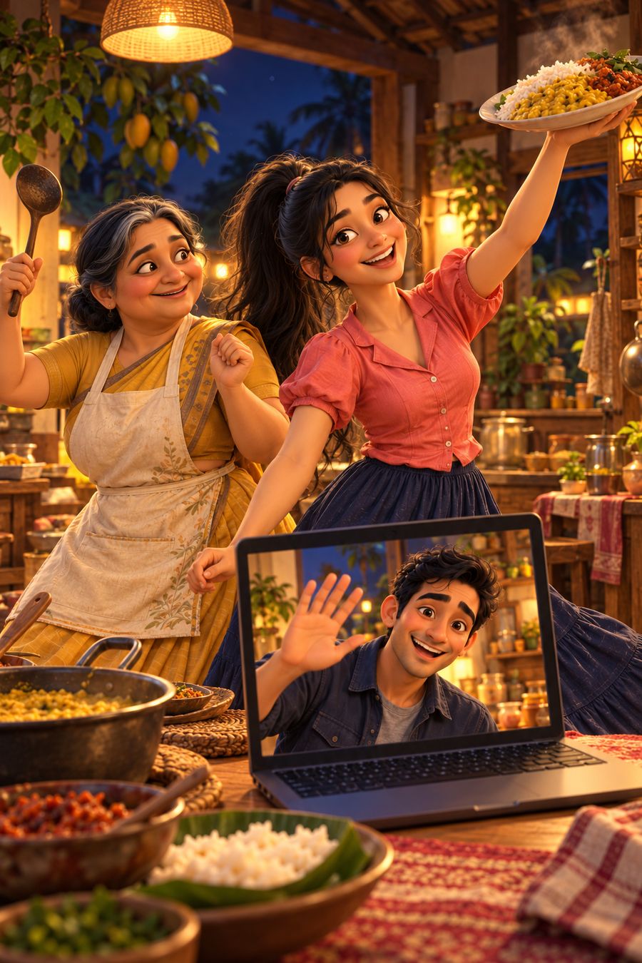 A picture from the song's film: අම්මගේ පරිප්පු මෙල්බන් (Amma's Dhal in Melbourne)